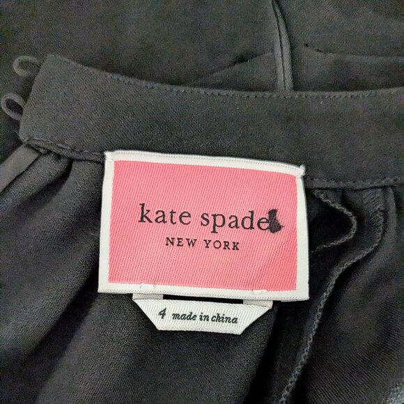 KATE SPADE Women's Elegant Cap Sleeve Rhinestone Pearl Dress  Size 4  Black - Picture 6 of 7